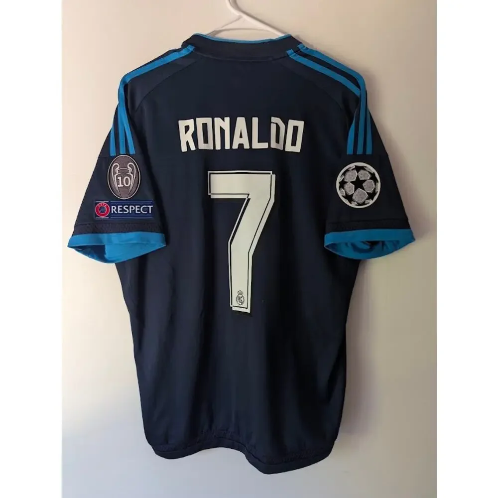 Real Madrid 2015-16 Third Cristiano Ronaldo #7 Jersey Mens Large adidas UCL